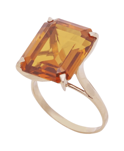 Ring 54 Ring Sunny Gelbgold 18K Citrin 58 Facettes BO210618/SUNNY/FOTO