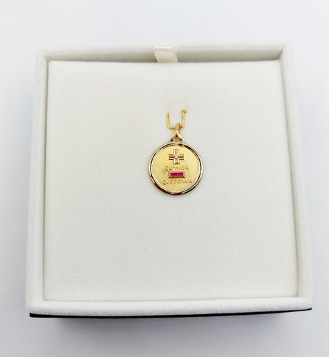 Pendentif AUGIS - Pendentif médaille d'amour or "+ qu'hier - que demain" maison - L'Intemporelle 58 Facettes J5010X0000