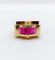 Bague 55 Bague tank art déco or rubis synthétiques 58 Facettes A03728