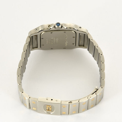 Montre Cartier Santos Galbée Phase de Lune Grand Modèle Or Jaune 18K et Acier