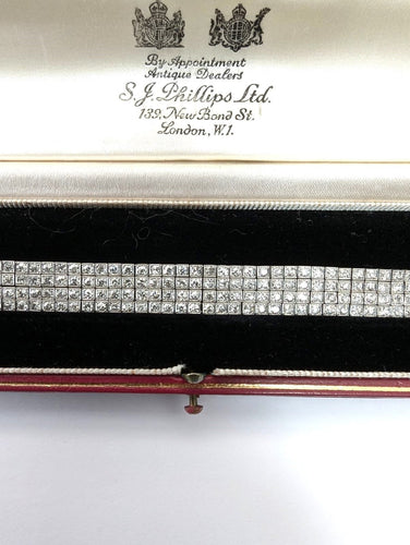 Bracelet Bracelet en platine avec diamants 58 Facettes