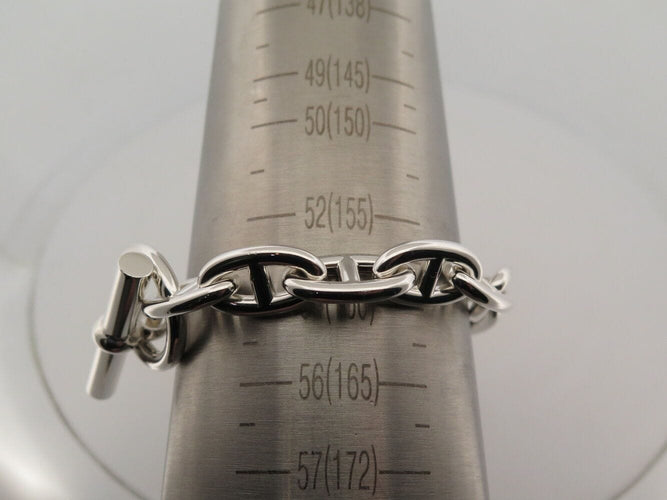 bracelet HERMES chaine d'ancre gm h101672b 12 maillons argent 70gr