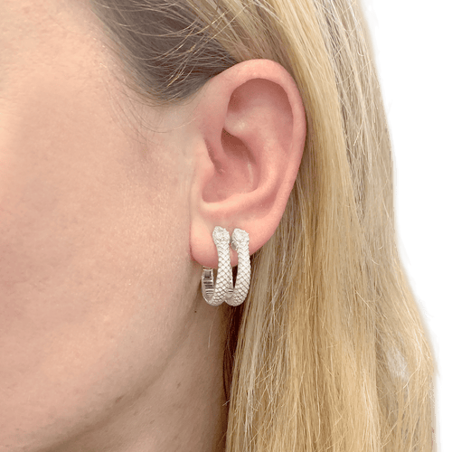 Boucles d'oreilles Boucles d'oreilles Repossi "Ophydienne", or blanc, diamants. 58 Facettes 34265
