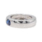 Bague 41 O.J. Perrin Bague Jonc  Or blanc Saphir 58 Facettes 1582974CN