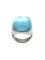 Bague ROBERTO COIN. Bague or blanc 18K et topaze bleue 58 Facettes