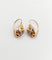 Boucles d'oreilles Dormeuses art déco en or rose 18k et pierres blanches (circa 1940) 58 Facettes A06470