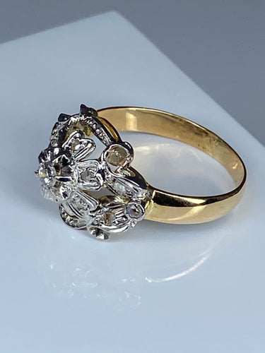 Bague 50 Bague Napoléon III en Or jaune & Diamants 58 Facettes