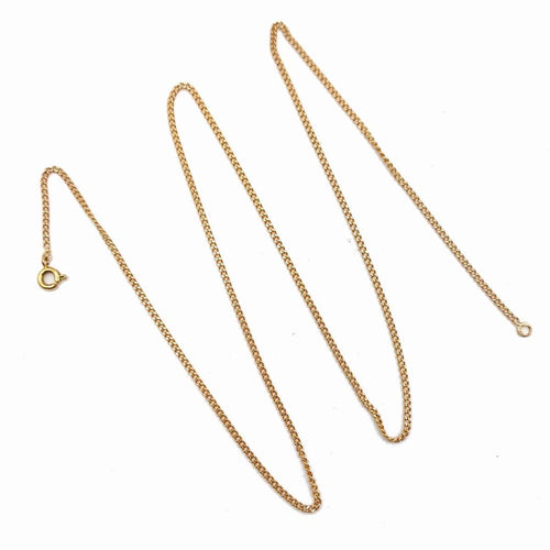 Collier Longue chaîne à maille gourmette en or jaune 18k 58 Facettes 229