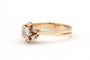 Bague 54 Bague contemporaine en or jaune sertie de diamants 58 Facettes A051