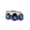 Bague 56 Bague en platine avec saphirs et diamants 58 Facettes