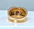 Bague Bague en or jaune 18 carats et platine sertie d’une pierre rouge , vers 1940 58 Facettes AB392