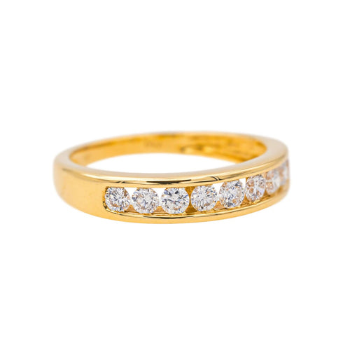 Bague 54 Bague  Demi alliance Or jaune Diamant 58 Facettes 4098652RV