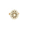 Bague 56 Bague Marguerite or jaune et diamants 58 Facettes PER1406