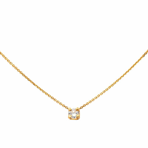 Collier Collier Solitaire Or jaune Diamant 58 Facettes 3876023CN