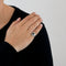 Bague 45 Bague bandeau or gris avec saphir et diamants 58 Facettes 240066