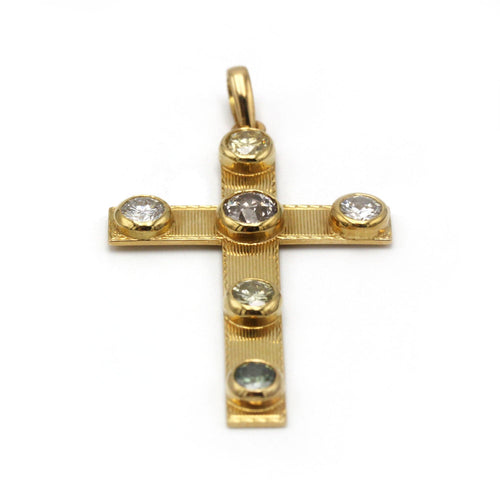 Pendentif Croix - Or et diamants 58 Facettes 250253R