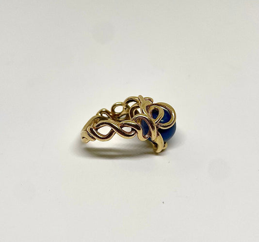 Bague 53 Gilbert Albert - Bague or jaune et billes 58 Facettes