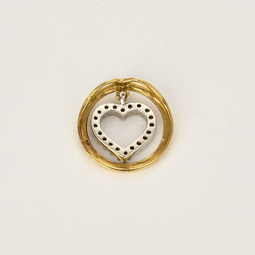 Pendentif Pendant en Or jaune & blanc 18k 58 Facettes CAN12053