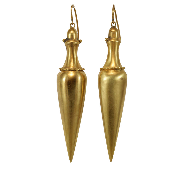 Pendientes de oro antiguo