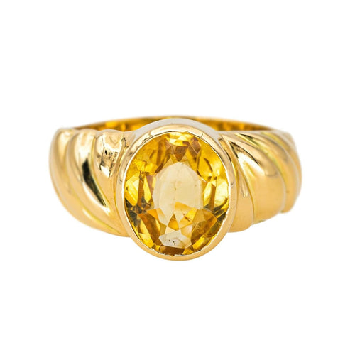 Bague 55 Bague Or jaune Citrine 58 Facettes 4191879CN