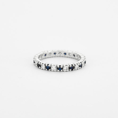 Bague 58 Alliance Diamants Saphirs Diamants 58 Facettes 1