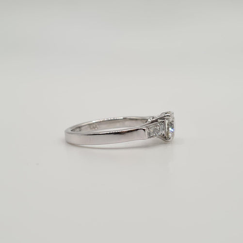 Bague 49.5 Bague Or blanc Diamants 58 Facettes