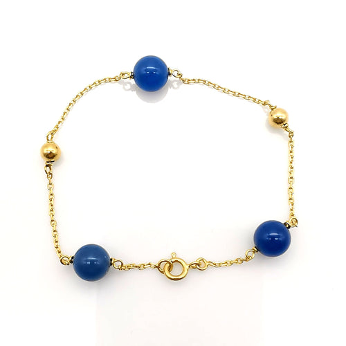 Bracelet Bracelet or jaune perles 58 Facettes