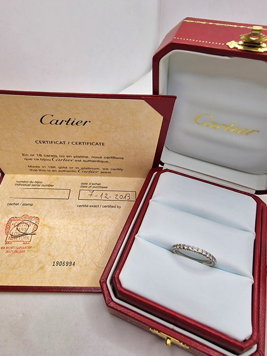 Bague CARTIER - Etincelle Platinum Diamond Eternity Ring 58 Facettes