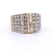 Bague 55 Bague en or jaune et blanc avec diamants 58 Facettes