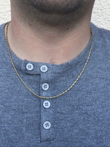 Collier Chaine Or Jaune Et Blanc 58 Facettes 956277