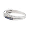 Bague 56 Bague Or blanc Saphir, Diamant 58 Facettes 3124049CN