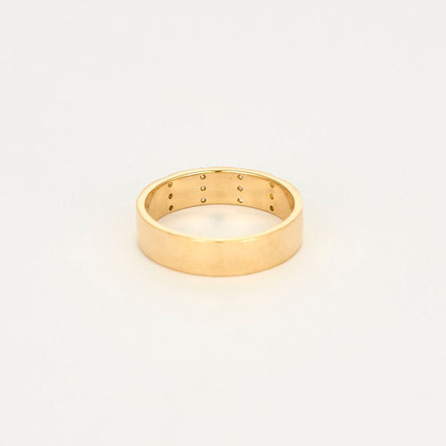 Bague 57 Bague jonc or jaune et diamants 58 Facettes SAI04832