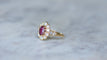 Bague 59 Bague Marguerite Ovale Rubis et Diamants 58 Facettes