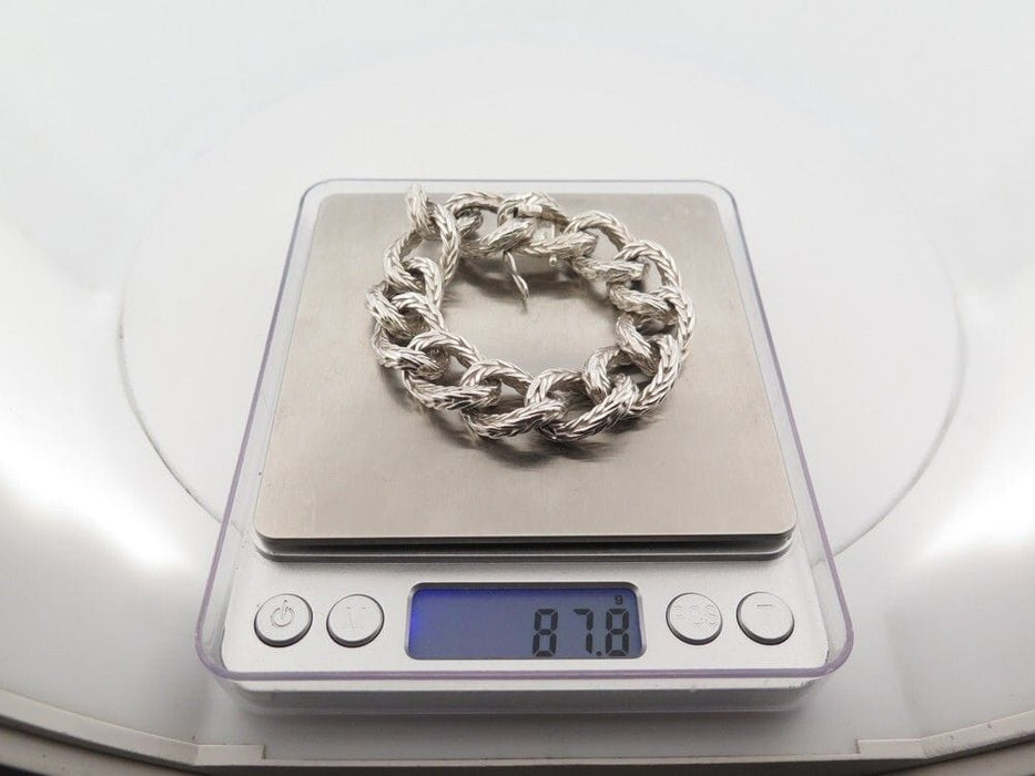 Bracelet vintage bracelet HERMES gourmette vendome georges lenfant en argent 58 Facettes 259816