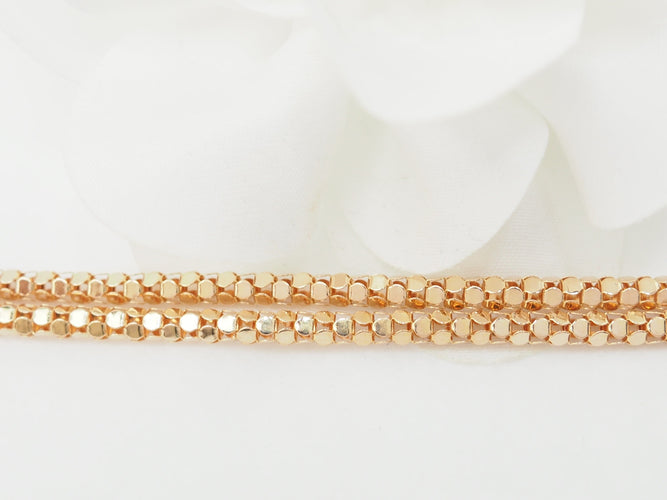 Collier Collier en or rose, maille venitienne ronde 58 Facettes 33342