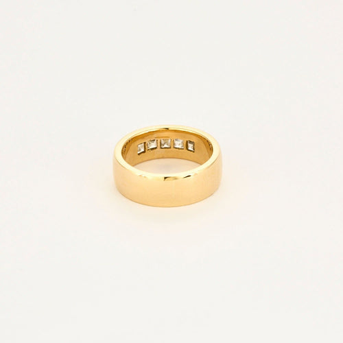 Bague 48 Bague or jaune, diamants Princesse 58 Facettes