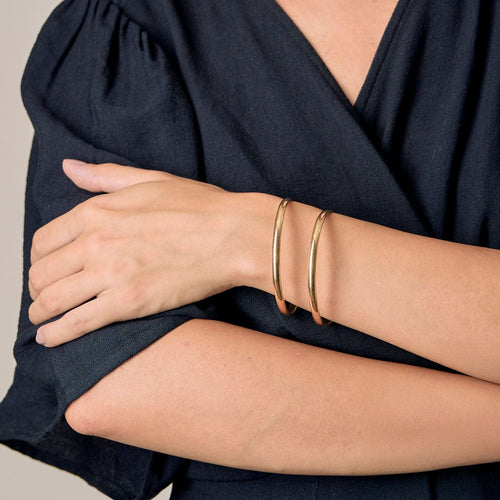 Bracelet Deux bracelets jonc en or jaune 58 Facettes CHOL0854