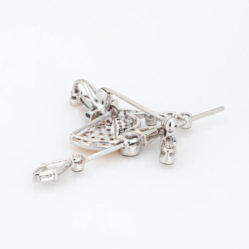 Broche Broche pendentif sorcière diamant saphir or 58 Facettes G13473