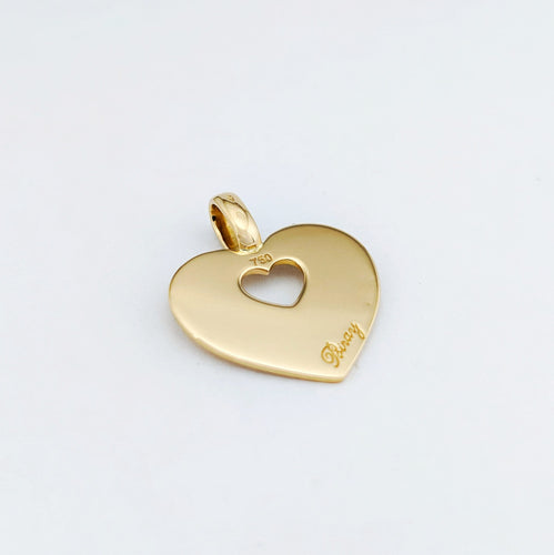 Pendentif POIRAY - Pendentif Coeur Secret en or jaune 58 Facettes 32933