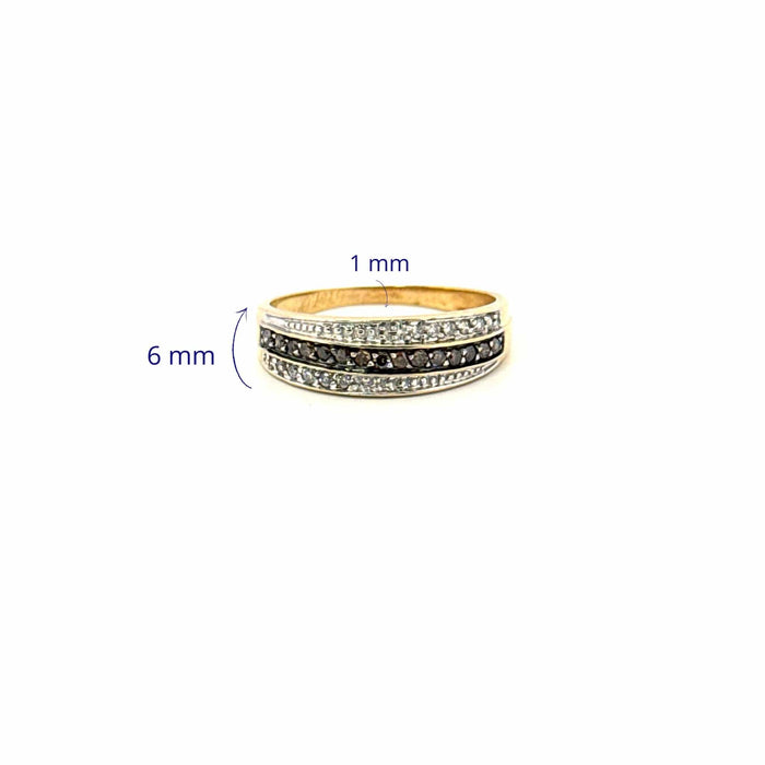 Bague 55 Bague or jaune diamants 58 Facettes 105-GS50465-3