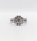 Bague marguerite vintage or blanc, 0,60 carat diamants serti illusion 58 Facettes A06236