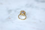 Bague Bague Marguerite Saphir Ceylan 1.70 Ct et Diamants sur Or jaune 58 Facettes