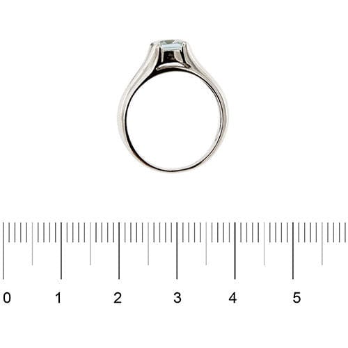 Bague 55 Bague aigue-marine et diamant 58 Facettes 19530