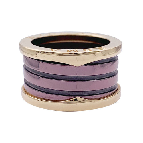 Bague 52 Bague Bulgari, "B.Zero1", or rose, cermet. 58 Facettes 33654