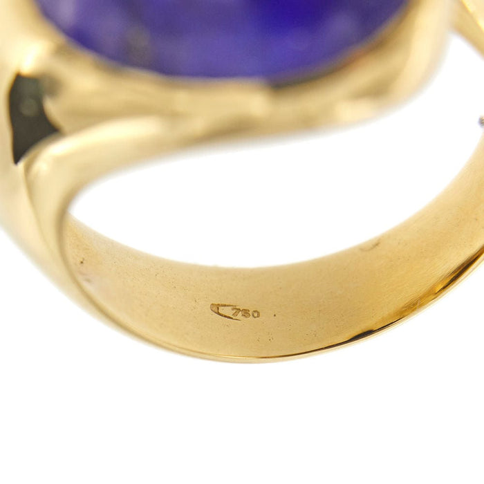 Bague 55 Bague en or jaune avec lapis-lazuli 58 Facettes 32435