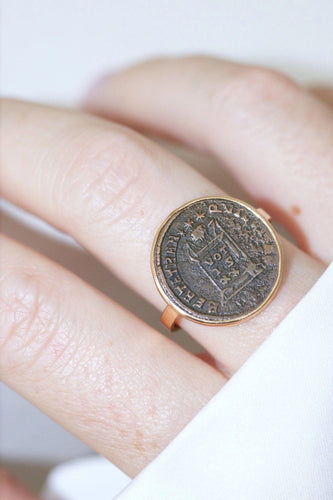 Bague 57 Bague pièce romaine Nummus 58 Facettes
