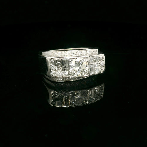 Platin-Diamantring um 1940