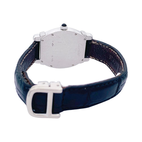 Montre Montre Cartier, "Tortue Chinoise", platine, or blanc, cuir. 58 Facettes 32591