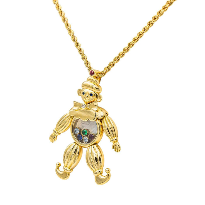 Collier Chopard Collier Happy Clown Or jaune Diamant 58 Facettes 3704298CN