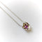 Vintage Platinum Pink Sapphire and Diamond Necklace 58 Facettes A2003H